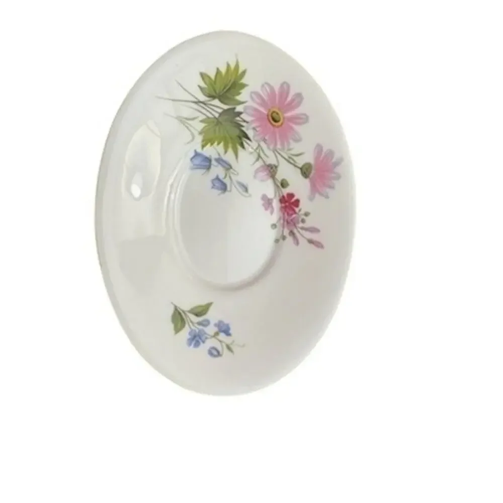 Staffordshire Mini Gravy Boat & Plate Wildflowers Sauce Cottagecore Farmhouse
